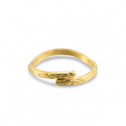 Anillos Acero Inox ola Dorado