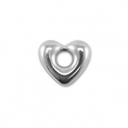 Fornituras acero inox coraz&oacute;n Plateado