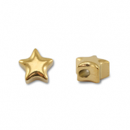 Abalorios Acero Inox estrella Dorado