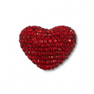 Abalorios bohemios coraz&oacute;n Rojo