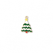 Colgantes met&aacute;licos &aacute;rbol de navidad Dorado--blanco-verde-amarillo