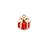 Colgantes met&aacute;licos zirconia regalo Dorado-rojo-blanco