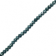 Abalorios faceteados disco 8x6mm Azul oscuro
