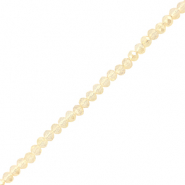 Abalorios faceteados disco 6x4mm Champagne claro