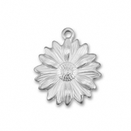 Colgantes Acero Inox flor Plateado