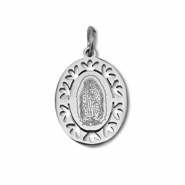 Colgantes Acero Inox &oacute;valo religiosa Plateado