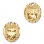 BY31&reg; Colgante Acero inox n&uacute;meros angelicales 555 / change Dorado