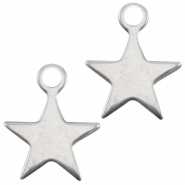 Colgantes DQ estrella Plata vieja (sin n&iacute;quel)