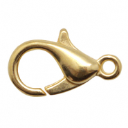 Fornituras met&aacute;licas DQ mosquet&oacute;n  15mm&nbsp; Dorado (sin n&iacute;quel)