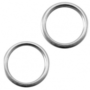 Anillo cerrado met&aacute;lico DQ 8x1.5mm Plata vieja (sin n&iacute;quel)