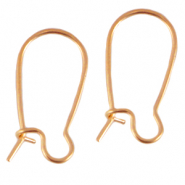 Pendientes metálicos DQ 18mm Oro rosado (sin níquel)