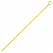 Bast&oacute;n con anilla met&aacute;lica DQ 70mm Dorado (sin n&iacute;quel)