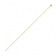 Bast&oacute;n met&aacute;lico DQ con bola 50mm Dorado (sin n&iacute;quel)
