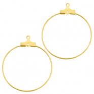Fornituras metálicas DQ colgante/pendiente criolla 30mm oro (sin níquel)