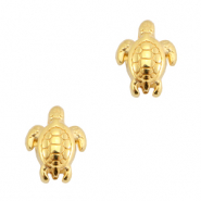 Abalorios met&aacute;licos DQ tortuga Dorado (sin n&iacute;quel)