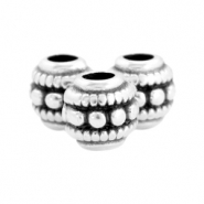 Abalarios met&aacute;licos DQ deco 6mm Plata vieja (sin n&iacute;quel)