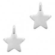 Colgantes met&aacute;licos DQ estrella Plata vieja (sin n&iacute;quel)