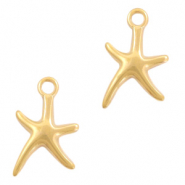 Colgantes met&aacute;licos DQ estrella de mar Oro (sin n&iacute;quel)