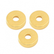 Abalorios met&aacute;licos DQ disco rondeles 6x2mm Dorado (sin niquel)