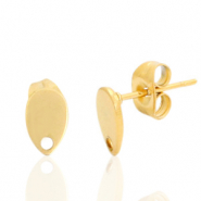 Pendientes Acero Inox gota con anilla Dorado