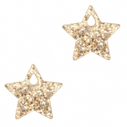 Colgantes Plexx estrella glitter Rosa durazno