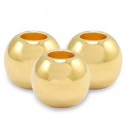 Abalorios met&aacute;licos DQ 3mm Dorado (sin n&iacute;quel)