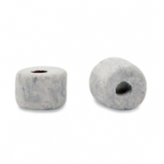 Abalorios de cer&aacute;mica griega DQ 5mm Gris