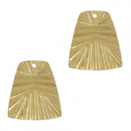 Colgantes met&aacute;licos DQ trapecio Dorado (sin n&iacute;quel)