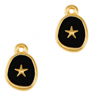 Colgantes met&aacute;licos DQ estrella de mar Dorado-negro (sin n&iacute;quel)