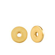 Abalorios met&aacute;licos DQ disco rondeles 5mm Dorado (sin n&iacute;quel)