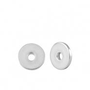 Abalorios met&aacute;licos DQ disco rondeles 5mm Plata vieja (sin n&iacute;quel)