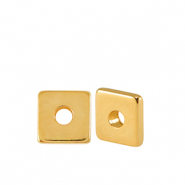 Abalorios met&aacute;licos DQ disco cuadrado 5mm Dorado (sin n&iacute;quel)