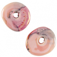 Abalorios de cer&aacute;mica griega DQ dona Rosa-negro