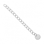 Fornituras met&aacute;licas DQ extenci&oacute;n de cadena moneda 6mm Plata vieja (sin n&iacute;quel)
