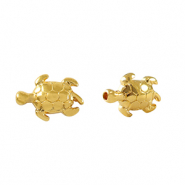 Abalorios met&aacute;licos DQ tortuga Dorado (sin n&iacute;quel)