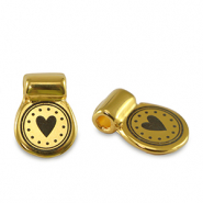 Correderas met&aacute;lica DQ coraz&oacute;n Dorado (sin n&iacute;quel)