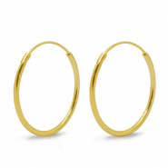 Fornituras met&aacute;licas DQ pendientes criollas 26mm Dorado (sin n&iacute;quel)