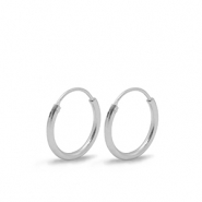Fornituras met&aacute;licas DQ pendientes criollas 15mm Plateado (sin n&iacute;quel)