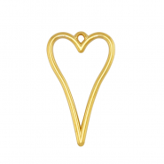 Colgantes met&aacute;licos DQ coraz&oacute;n Dorado
