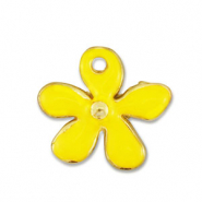 Colgantes met&aacute;licos DQ flor Dorado-amarillo (sin n&iacute;quel)