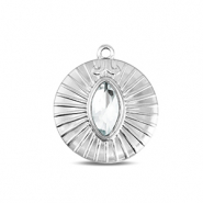 BY31&reg; Colgantes Acero Inox redondos Plateado-cristal