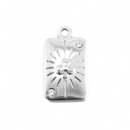 BY31&reg; Colgantes Acero Inox carta de tr&eacute;bol Plateado