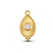 BY31&reg; Colgantes Acero Inox gota Dorado-rosa &oacute;palo suave