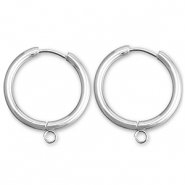Pendientes Criolla Acero Inox con anilla 21mm Plata
