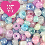 Rocalla cristal 12/0 (2mm) Multicolor brillante pastel