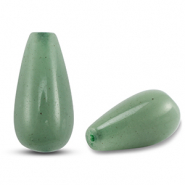 Piedras Naturales abalorios Cuarzo gota Verde