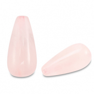Piedras Naturales abalorios Cuarzo  gota Rosa claro