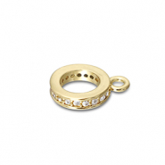 Metal TQ latón anillos con anilla Dorado