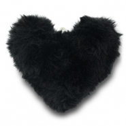 Colgantes llamativos Pomp&oacute;n coraz&oacute;n Negro