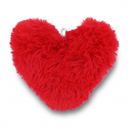 Colgantes llamativos Pomp&oacute;n coraz&oacute;n Rojo